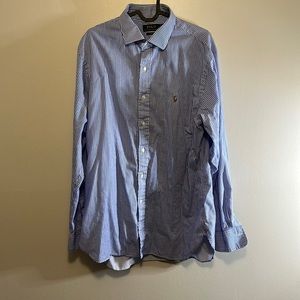 Blue & White Stripe Ralph Lauren Dress Shirt